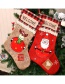 Fashion Old Man Polyester Fabric Check Color Printing Christmas Socks