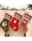 Fashion Snowman Polyester Fabric Check Color Printing Christmas Socks