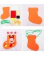 Fashion Orange Christmas Handmade Stitching Contrast Color Christmas Socks