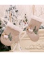 Fashion Gloves Linen Machine Embroidered Elk Christmas Stocking Gloves