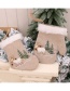 Fashion Socks Linen Machine Embroidered Elk Christmas Stocking Gloves