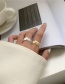 Fashion Dumb Silver Color Color Diamond Matte Geometric Alloy Ring