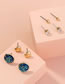 Fashion Gold Color Zircon Crystal Cluster Love Alloy Earring Set