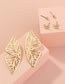 Fashion Gold Color Wing Hollow Butterfly Earring Set