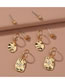 Fashion Gold Color Skylight Star Diamond Love Geometric Shaped Alloy Earring Set