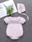 Fashion Pink Baby Ruffled Collar Short Sleeve Triangle Romper