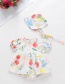 Fashion White Infant Print Flower Jumpsuit