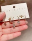 Fashion Gold Plated Micro-inlaid Zircon Letters Flowers Bees And Butterfly Earrings Set