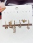 Fashion Gold Plated Micro-inlaid Zircon Letters Flowers Bees And Butterfly Earrings Set