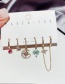 Fashion Gold Plated Asymmetric Micro-inlaid Zircon Star Earrings Set