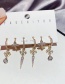 Fashion Gold Plated Micro-set Zircon Cross Earrings Set