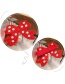 Fashion Red Knitted Bow Polka Dot Children Hairpin