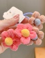 Fashion 1 Pair Of Korean Pink Flowers Flower Bow Contrast Color Children S Hair Rope