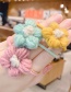 Fashion 1 Pair Of Blue Flowers Knitted Flower Contrast Color Children S Hair Rope