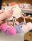 Fashion Pink Orange Double Ball Hair Rope [1 Pair] Children S Hair Rope With Plush Ball Hitting Color