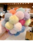 Fashion Gray And Yellow Double Ball Hair Rope [1 Pair] Children S Hair Rope With Plush Ball Hitting Color