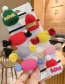 Fashion Korean Powder Hairpin Knitted Woolen Hat Letter Children S Hair Rope Hairpin