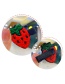 Fashion Pink Bunny[5 Piece Set] Children S Hairpin With Cloth-wrapped Fruit And Flower Lattice