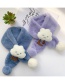 Fashion Purple Clouds Clouds And Fluff Balls Hit Color Children S Scarf