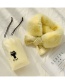 Fashion Creamy-white Plush Stitching Cross Children Scarf