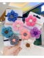 Fashion Gray Knitted Color Children S Hair Rope With Woolen Flowers