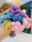 Fashion Lake Blue Knitted Color Children S Hair Rope With Woolen Flowers