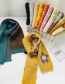 Fashion Flowers [orange] Knitted Woolen Letter Flowers Contrast Color Double-sided Children S Scarf