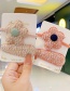 Fashion Pink Flowers [2 Piece Set] Flower Woolen Geometric Children S Hairpin Hair Ring