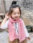 Fashion Daisy【light Pink】 Strawberry Flower Print Net Yarn Children Scarf