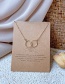 Fashion Cross Paper Card Circle Letter Butterfly Alloy Necklace