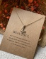 Fashion Butterfly Paper Card Circle Letter Butterfly Alloy Necklace