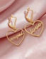 Fashion Gold Color Letter Love Alloy Hollow Earrings