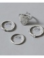 Fashion Silver Color Leopard Head Hollow Geometric Alloy Ring Set