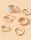 Fashion Gold Color Pearl Geometric Alloy Ring Set