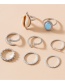 Fashion Silver Color Shell Snake Shaped Star And Moon Alloy Ring Set