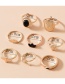 Fashion Gold Color Leopard Head Flying Dove Geometric Alloy Ring Set