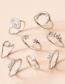 Fashion Silver Color Alphabet Shell Five-pointed Star Alloy Ring Set