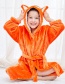 Fashion Fox Nightgown Childrens Flannel Nightgown With Hooded Animal Belt