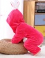 Fashion Rose Red Rabbit Romper Animal Contrast Color Flannel Baby Romper