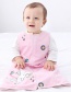 Fashion Beige Elephant Nightdress Animal Print Childrens Home Wear Sleeveless Baby Nightdress Set