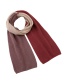 Fashion Leather Pink Double-sided Stitching Contrast Color Knitted Scarf