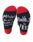 Fashion Short Black And White Striped Socks With Letter Socks