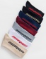 Fashion Red Letter On White English Letters Hit Color Cotton Socks