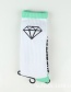 Fashion Black Diamond High-top Cotton Contrast Socks