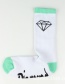 Fashion Black Diamond High-top Cotton Contrast Socks