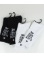 Fashion White On White Letter Five-pointed Star Cotton Socks