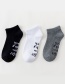 Fashion Black Letters On The Sole Of The Contrast Color Cotton Socks