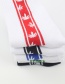 Fashion White Hemp Leaf Contrast Color Thread Mid-high Tube Thick Socks