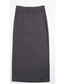 Fashion Gray High Waist Bag Hip Slim Long Skirt