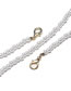 Fashion White Real Gold Plated Large Lobster Clasp Pearl Handmade Glasses Chain